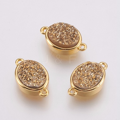 Druzy Resin Links connectors G-F564B-05G-1