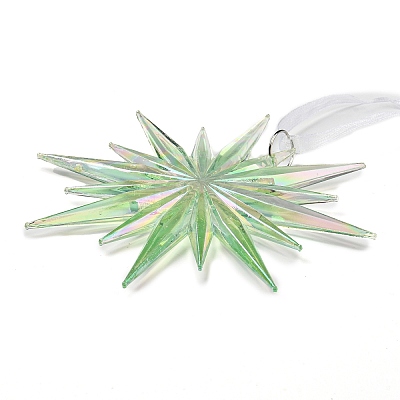 Christmas Transparent Plastic Pendant Decoration HJEW-G022-01A-1