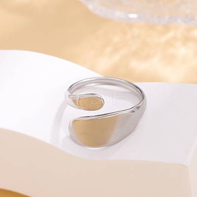 304 Stainless Steel Open Cuff Rings WGB7D26-02-1