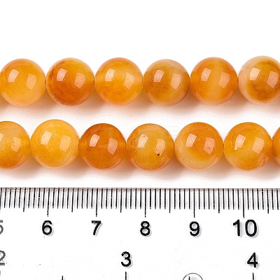 Dyed Natural White Jade Beads Strands G-T138-10mm-210-27-1