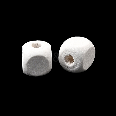 Spray Painted Wooden Beads WOOD-P021-01B-30-1
