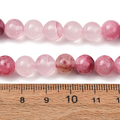8MM Dyed Natural Green Jade Round Beaded Necklaces GG-CBAA808-04P-C-1