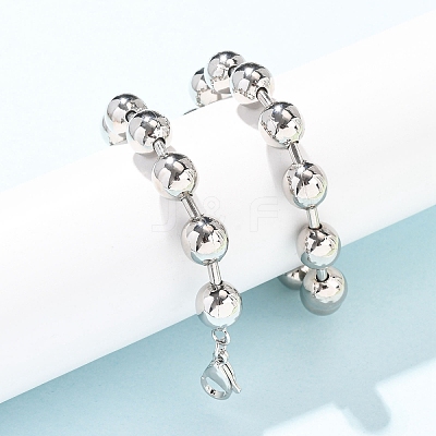 Brass Ball Chain Necklaces for Men Women NJEW-H089-01P-1