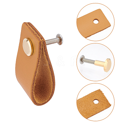 Rectangle Leather Drawer Handles AJEW-WH0251-71A-1