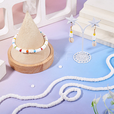 2 Strands Natural White Shell Beads Strands BSHE-TA0001-38-1