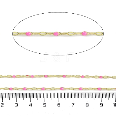 Rack Plating Brass Dapped Chains AJEW-Q153-02G-06-1