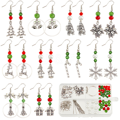 DIY Christmas Theme Earring Making Kit DIY-SC0022-77-1