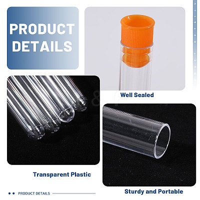 150Pcs Plastic Sewing Needle Organizers Tubes with Cap CON-CA0001-037A-1