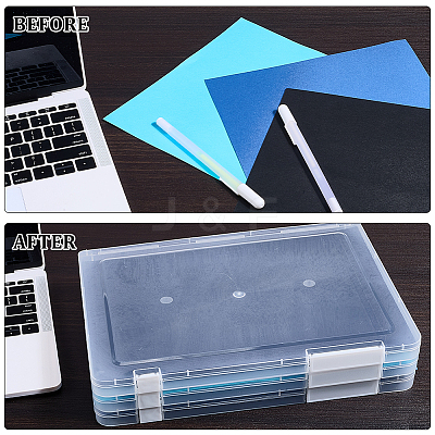 Transparent Plastic Packaging Boxes with Hinged Lid AJEW-WH20060-90A-1