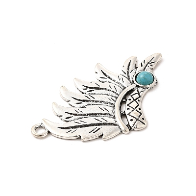 Retro Alloy Big Pendants TIBEP-L020-02AS-1