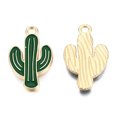Light Gold Plated Alloy Pendants ENAM-T009-12A-1