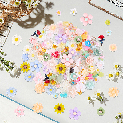 3 Sets 150Pcs Opaque Resin Cabochons CRES-CP0001-10-1