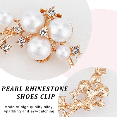 4Pcs Alloy Rhinestone Shoe Decorations FIND-GF0006-58-1