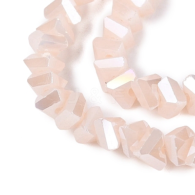 Electroplate Opaque Glass Beads Strands EGLA-Q139-01A-C03-1