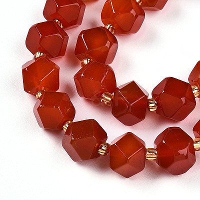 Natural Carnelian(Dyed & Heated) Beads Strands G-T140-09B-1