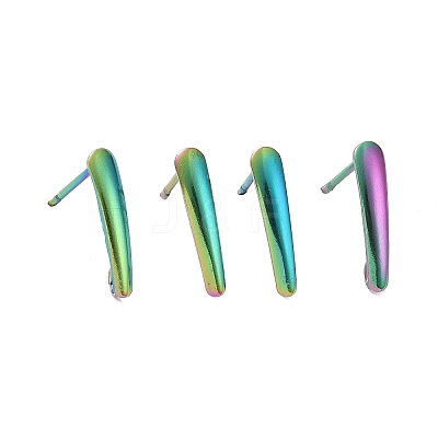 Ion Plating(IP) 304 Stainless Steel Stud Earring Findings STAS-H467-05M-1