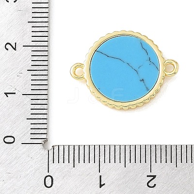 Brass & Synthetic Turquoise Connector Charms GG-CBA6938-17G-02-1
