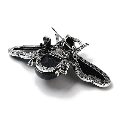 Tibetan Style Alloy Insect Brooches JEWB-A021-03AS-09-1