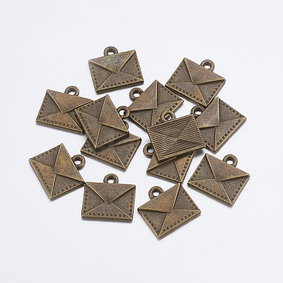 Tibetan Style Alloy Mail Charms LS-EA10712Y-AB-1