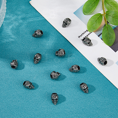12Pcs 304 Stainless Steel European Beads STAS-HS0001-05-1