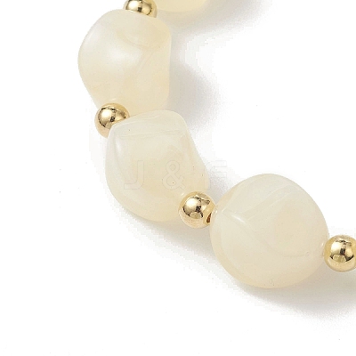 Acrylic Imitation Gemstone Beads Stretch Bracelets for Women BJEW-JB13236-01-1