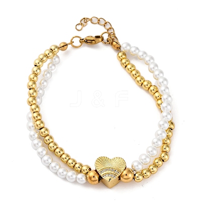 Brass Multi-strand Bracelets BJEW-M056-03G-1