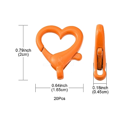20Pcs Spray Painted Alloy Lobster Claw Clasps FIND-YW0001-73-1