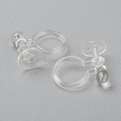 Plastic Clip-on Earring Findings X-KY-P001-07-1