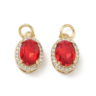 Brass Micro Pave Cubic Zirconia Pendants KK-C252-02D-G-1