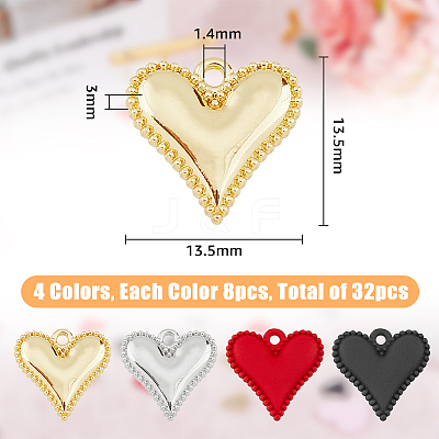 32Pcs 4 Colors Alloy Charms FIND-FH0008-24-1
