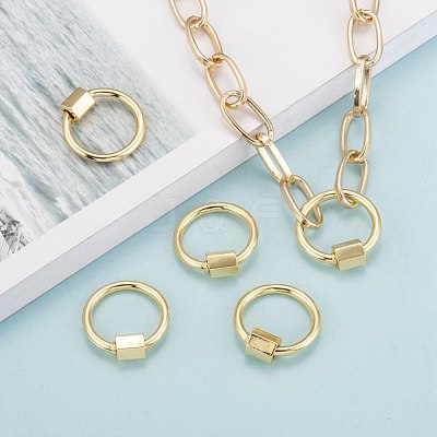 Brass Screw Carabiner Lock Charms KK-T047-06-1
