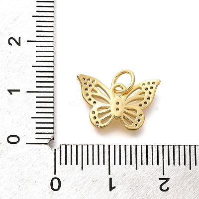 Rack Plating Brass Micro Pave Cubic Zirconia Pendant KK-H508-27G-1