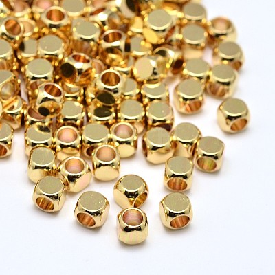 Brass Cube Beads X-KK-M085-A-07G-NR-1
