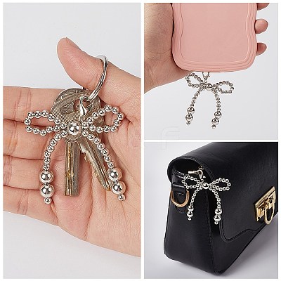 Plastic Imitation Pearl Bowknot Shoe Charms DIY-WH20002-152C-1