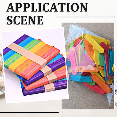 10 Sets Wood Craft Sticks DIY-CN0003-32A-1