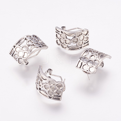Tibetan Style Hoop Earrings LS-TIBEP-EBB098YKG-AS-FF-1