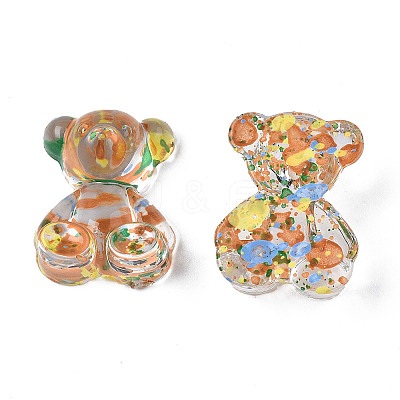 Spray Painted Transparent Acrylic Cabochons TACR-N006-71E-1