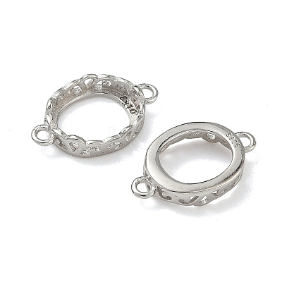 925 Sterling Silver Connector Cabochon Settings STER-NH0019-01P-02-1