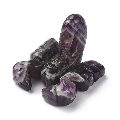 Natural Amethyst Carved Healing Scorpion Figurines DJEW-M008-01C-1