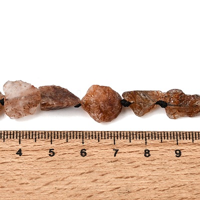 Raw Rough Natural Black Gold Rutilated Quartz Beads Strands GG-CBA4808-G01-01-1