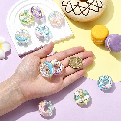 5Pcs 5 Styles Opaque Acrylic Beads MACR-YW0004-50-1