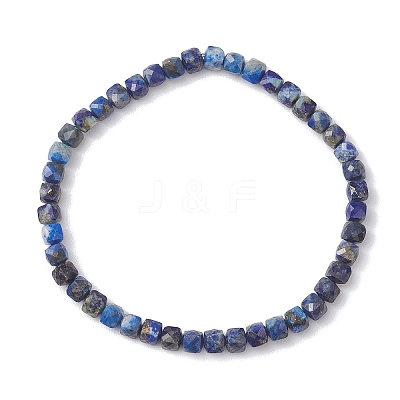 Natural Lapis Lazuli Beaded Stretch Bracelets for Women BJEW-JB13335-03-1