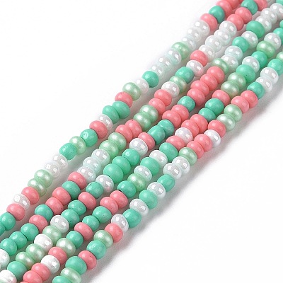 Glass Seed Bead Strands LAMP-B021-04F-1