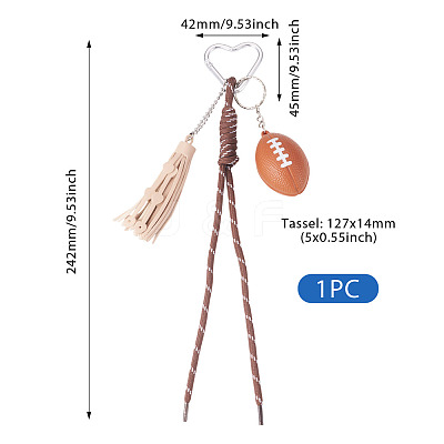 1Pc Cotton Braided Pendant Decorations AJEW-TA0002-56C-1