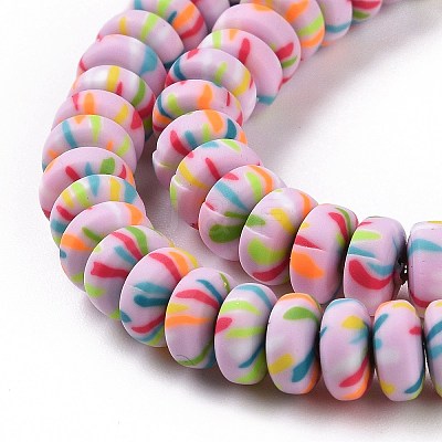 Handmade Polyester Clay Beads Strand CLAY-P001-02B-1
