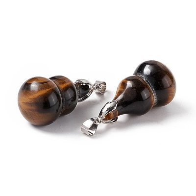Natural Tiger Eye Pendants G-G846-02P-03-1