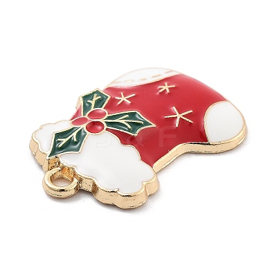 Christmas Theme Alloy Enamel Pendants ENAM-D060-04E-1