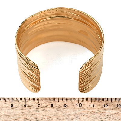304 Stainless Steel Cuff Bangles BJEW-P382-01C-G-1