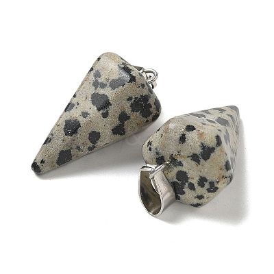 Natural Dalmatian Jasper Pendants G-B127-13P-02-1
