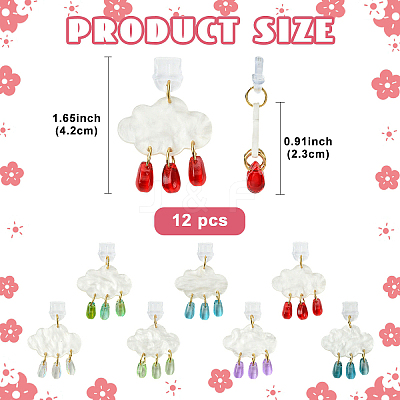12Pcs 6 Colors PVC Mobile Dustproof Plugs HJEW-YW00502-1